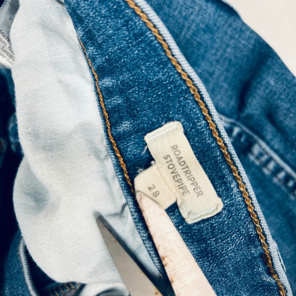Madewell Roadtripper Stovepipe High Rise Straight Leg Blue Jeans Size 28 - Picture 3 of 8
